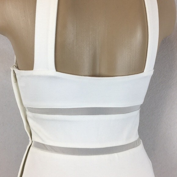 Guess White Sleeveless Cutout Panel Mini Dress XS - Picture 10 of 12